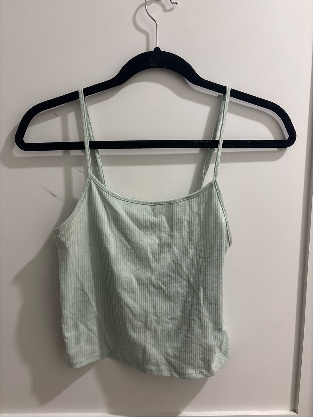American Eagle Outfitters Mint Ribbed Spaghetti Strap Cami